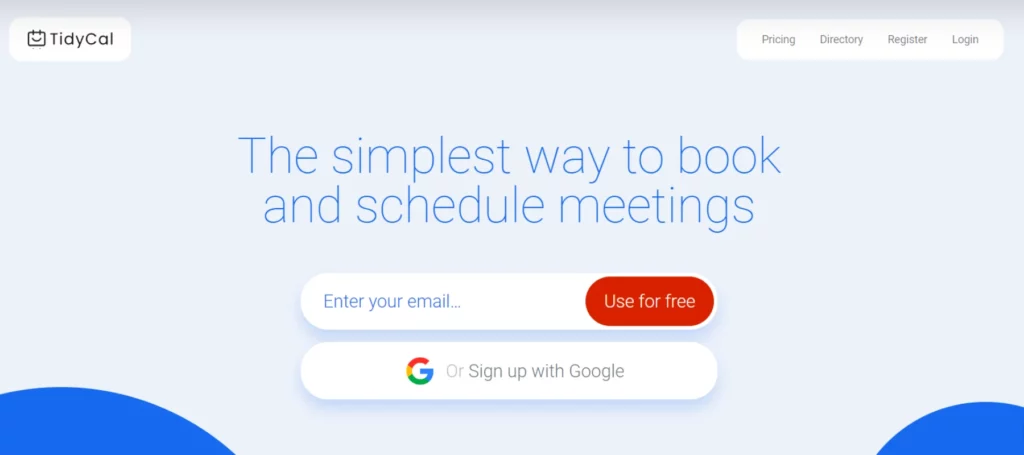 Appointment scheduling apps for small businesses: Tidycal.