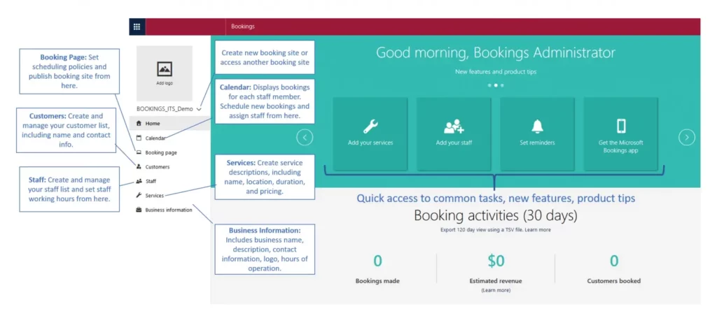 Microsoft bookings vs Calendly: Microsoft bookings calendar.